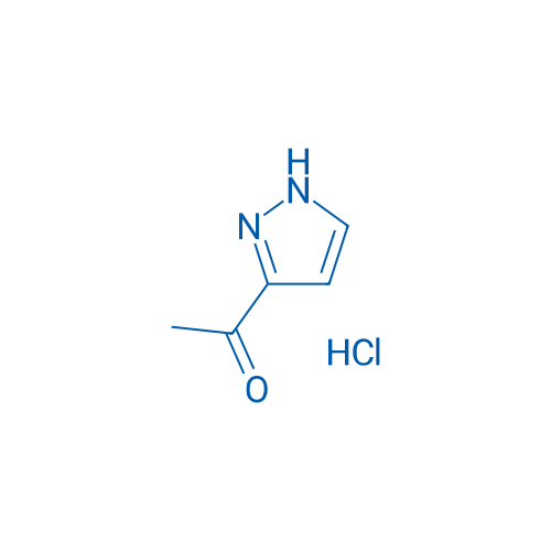 1-(1H-吡唑-3-基)乙酮盐酸盐 结构式