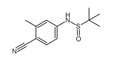 N-(4-氰基-3-甲基苯基)-2-甲基丙烷-2-亚磺酰胺 结构式