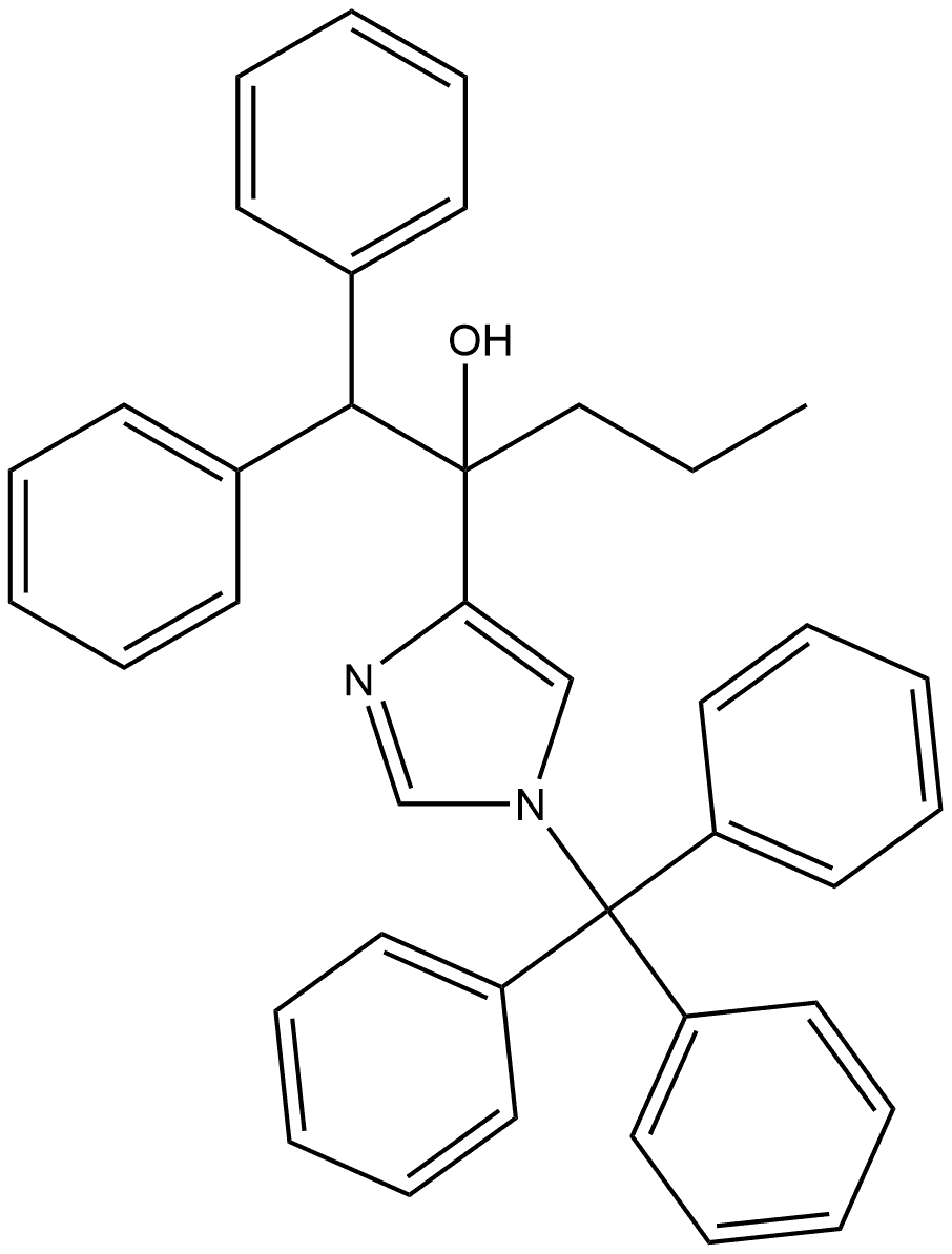 α-(二苯甲基)-α-丙基-1-(三苯甲基)-1H-咪唑-4-甲醇 结构式