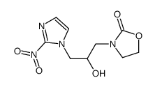 3-(2-羟基-3-(2-硝基-1H-咪唑-1-基)丙基)-2-恶唑烷酮 结构式