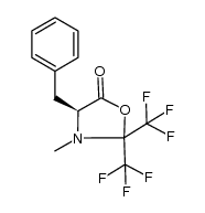 (4S)-3-甲基-4-苄基-2,2-双(三氟甲基)-5-恶唑烷酮 结构式
