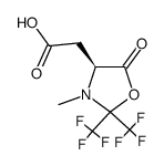 4-Oxazolidineacetic acid, 3-methyl-5-oxo-2,2-bis(trifluoromethyl)-, (4S)- 结构式