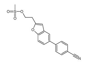 2-[5-(4-氰基苯基)-1-苯并呋喃-2-基]乙基甲磺酸酯 结构式