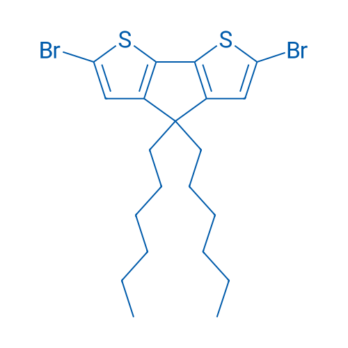 2,6-二溴-4,4-二己基-4H-环戊二烯并[1,2-b:5,4-b']二噻吩 结构式