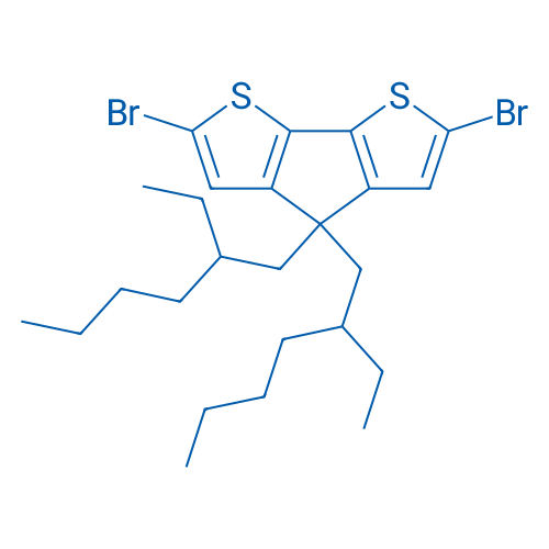 2,6-二溴-4,4-双(2-乙基己基)-4H-环戊二烯并[1,2-b:5,4-b']二噻吩 结构式