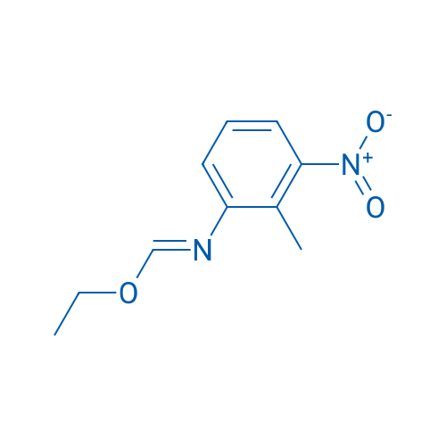 (E)-N-(2-甲基-3-硝基苯基)甲亚胺乙酯 结构式