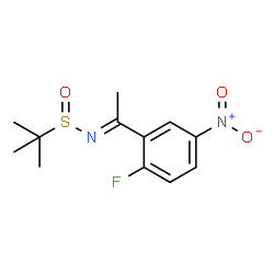 [N(E),S(R)]-N-(1-(2-氟-5-硝基苯)亚乙基)-2-甲基丙烷-2-亚磺酰胺 结构式