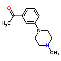 1-[3-(4-甲基-1-哌嗪基)苯基]乙酮 结构式