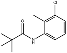 N-(3-氯-2-甲基苯基)新戊酰胺 结构式