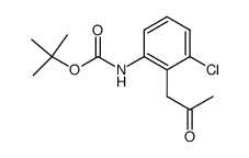 Carbamic acid, [3-chloro-2-(2-oxopropyl)phenyl]-, 1,1-dimethylethyl ester (9CI) 结构式