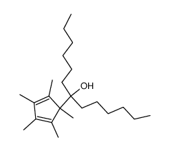 α,α-二己基-1,2,3,4,5-五甲基-2,4-环戊二烯-1-甲醇 结构式