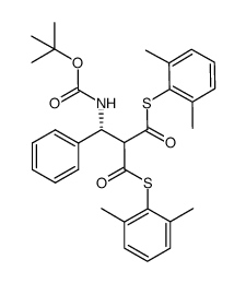 Propanebis(thioic) acid, 2-[(R)-[[(1,1-dimethylethoxy)carbonyl]amino]phenylmethyl]-, S1,S3-bis(2,6-dimethylphenyl) ester 结构式