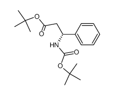 Benzenepropanoic acid, β-[[(1,1-dimethylethoxy)carbonyl]amino]-, 1,1-dimethylethyl ester, (βR)- 结构式