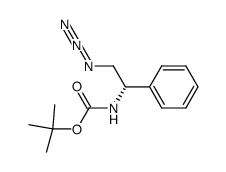Carbamic acid, N-[(1S)-2-azido-1-phenylethyl]-, 1,1-dimethylethyl ester 结构式