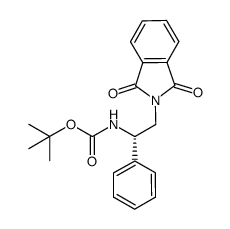 Carbamic acid, N-[(1S)-2-(1,3-dihydro-1,3-dioxo-2H-isoindol-2-yl)-1-phenylethyl]-, 1,1-dimethylethyl ester 结构式