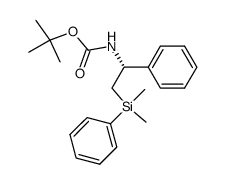 Carbamic acid, [(1R)-2-(dimethylphenylsilyl)-1-phenylethyl]-, 1,1-dimethylethyl ester (9CI) 结构式