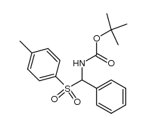 Carbamic acid, N-[[(4-methylphenyl)sulfonyl]phenylmethyl]-, 1,1-dimethylethyl ester 结构式