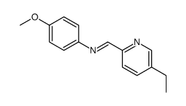 N-[(5-乙基-2-吡啶基)亚甲基]-4-甲氧基苯胺 结构式