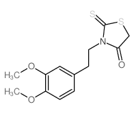 3-(3,4-二甲氧基苯乙基)-2-硫代噻唑烷-4-酮 结构式