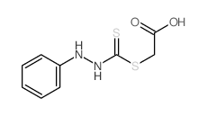 2-[[(2-苯基肼基)硫代甲酰基]硫代]乙酸 结构式