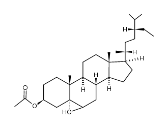 Stigmastan-3-ol, 5,6-epoxy-, 3-acetate, (3β)- 结构式