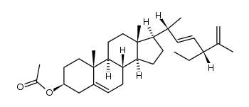 豆甾-5,22,25-三烯-3β-醇乙酸酯 结构式