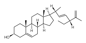 Stigmasta-5,22,25-trien-3-ol, (3β,22E)- 结构式