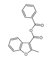 2-甲基苯并呋喃-3-羧酸苯甲酸酐 结构式