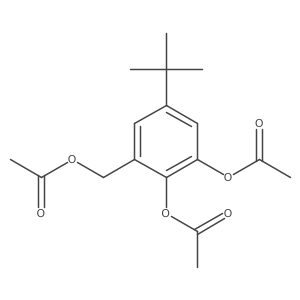 1,2-苯二酚,3-[(乙酰氧基)甲基]-5-(1,1-二甲基乙基)-,1,2-二乙酸酯 结构式
