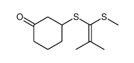 3-[[2-甲基-1-(甲硫基)-1-丙烯-1-基]硫代]环己酮 结构式