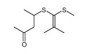 4-[[2-甲基-1-(甲硫基)-1-丙烯-1-基]硫代]-2-戊酮 结构式