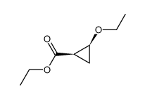 Cyclopropanecarboxylic acid, 2-ethoxy-, ethyl ester, (1R,2S)-rel- 结构式