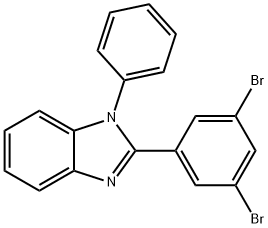 2-(3,5-二溴苯基)-1-苯基-1H-苯并咪唑 结构式