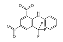 2,4-二硝基-N-苯基-6-(三氟甲基)苯胺 结构式