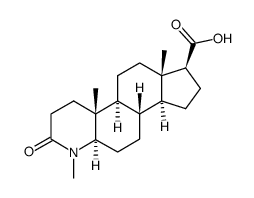1H-Indeno[5,4-f]quinoline-7-carboxylic acid, hexadecahydro-1,4a,6a-trimethyl-2-oxo-, (4aR,4bS,6aS,7S,9aS,9bS,11aR)- 结构式