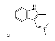 Methanaminium, N-methyl-N-[(2-methyl-1H-indol-3-yl)methylene]-, chloride (1:1) 结构式
