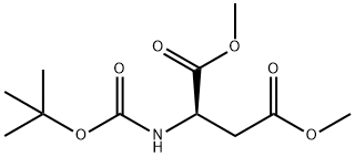 (叔丁氧基羰基)-D-天冬氨酸二甲酯 结构式