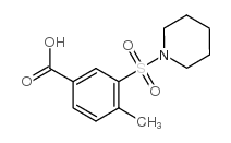 4-甲基-3-(哌啶-1-磺酰基)苯甲酸 结构式