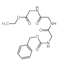 N-[N-[N-[(苄氧基)羰基]甘氨酰]甘氨酰]甘氨酸乙酯 结构式