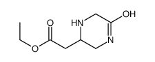 2-Piperazineaceticacid,5-oxo-,ethylester(9CI) 结构式