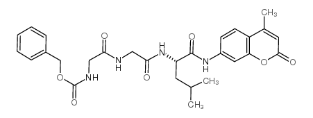 Z-甘氨酰甘氨酰-亮氨酰-AMC 结构式