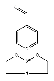 4-甲酰基苯基[[2,2'-亚氨基二(乙醇酸根合)](2-)-N,O,O']合硼(T-4) 结构式