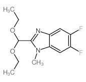 2-(二乙氧基甲基)-5,6-二氟-1-甲基-1H-苯并咪唑 结构式