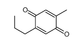 2-甲基-5-丙基-2,5-环己二烯-1,4-二酮 结构式