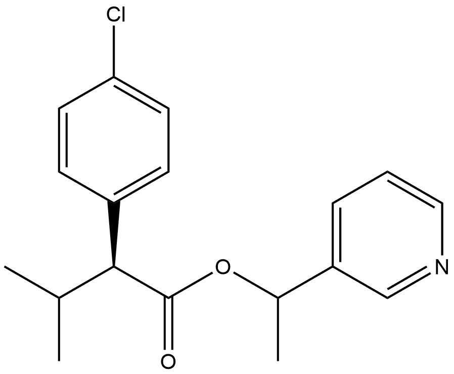 4-氯-α-(1-甲基乙基)苯乙酸 1-(3-吡啶基)乙酯 [S-(R*,R*)]- 结构式