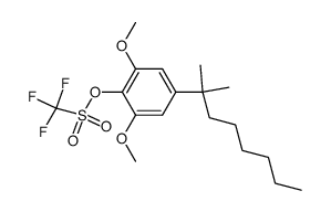 2,6-二甲氧基-4-(2-甲基辛烷-2-基)苯基三氟甲磺酸负离子 结构式