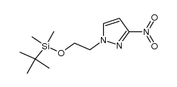 1H-Pyrazole, 1-[2-[[(1,1-dimethylethyl)dimethylsilyl]oxy]ethyl]-3-nitro- 结构式