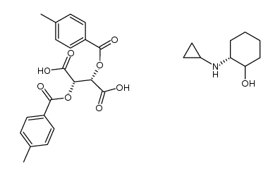 Butanedioic acid, 2,3-bis[(4-methylbenzoyl)oxy]-, (2S,3S)-, compd. with (2R)-2-(cyclopropylamino)cyclohexanol (1:1) (9CI) 结构式