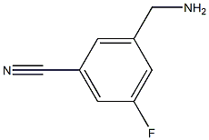 3-(氨基甲基)-5-氟苄腈 结构式