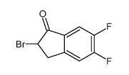 2-溴-5,6-二氟-2,3-二氢-1H-茚-1-酮 结构式